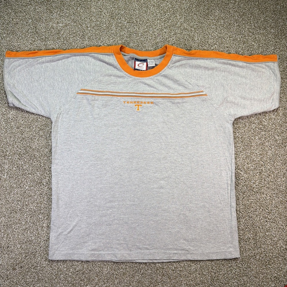 Vintage Tennessee Vols Shirt Striped Two Tone Essentials Size Large Football